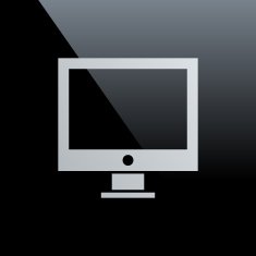 Computer icon on a black background N6