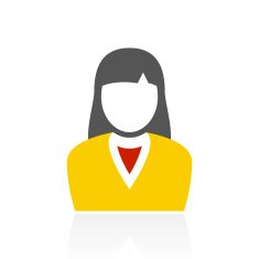 Businesswoman icon on a white background N33