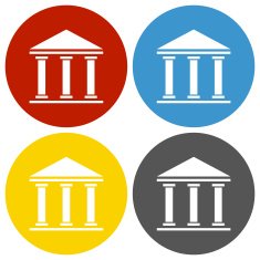 Bank icon on circle buttons N17