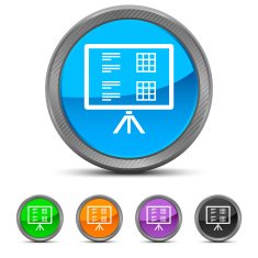 Presentation icon on circle buttons N4
