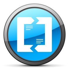 Chevron Chart icon on a round button N80