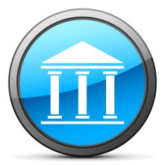 Bank icon on a round button N82