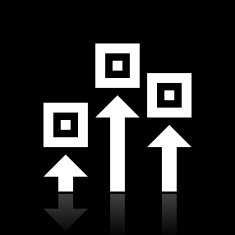 Logistics icon on a black background N14
