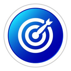 Target icon on a round button N78