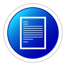 Document icon on a round button N128