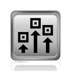 Logistics icon on a square button N26