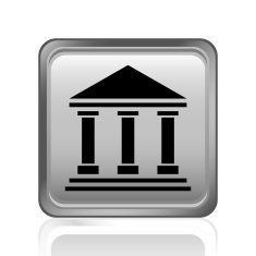 Bank icon on a square button N38