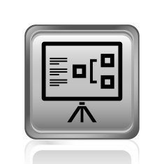 Presentation icon on a square button N9