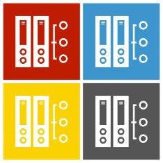 Computer Server icon on square buttons N5