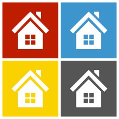 Home icon on square buttons N15