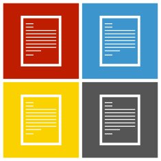 Document icon on square buttons N32