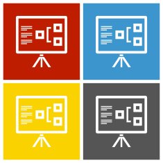 Presentation icon on square buttons N5