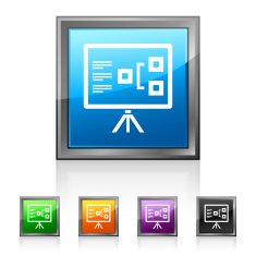 Presentation icon on square buttons N6
