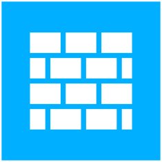 Wall icon on a blue background N8