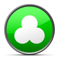 Venn Diagram icon on a round button N48