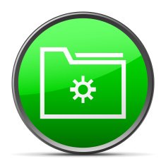 Folder icon on a round button N11