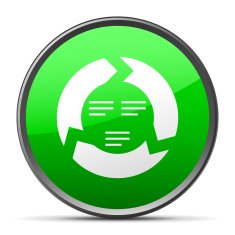 Chevron Chart icon on a round button N82