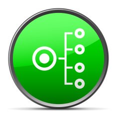 Organization Chart icon on a round button N40