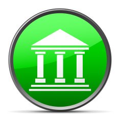 Bank icon on a round button N84