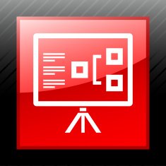 Presentation icon on a square button N10