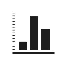 Bar Graph icon on a white background N130