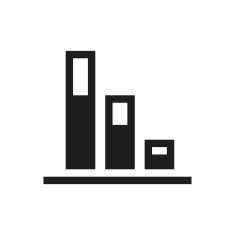 Bar Graph icon on a white background N131