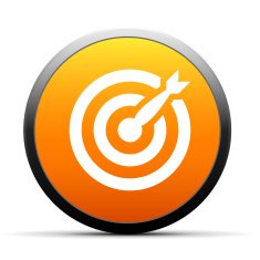 Target icon on a round button N80