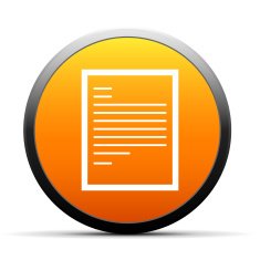 Document icon on a round button N130