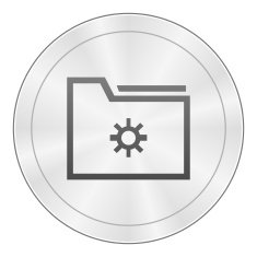 Folder icon on a round button N13