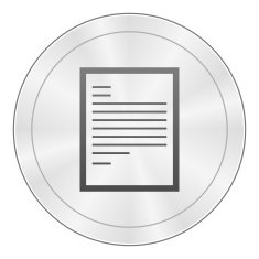 Document icon on a round button N131