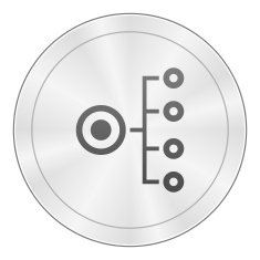 Organization Chart icon on a round button N41