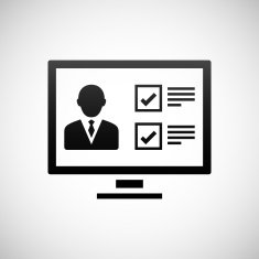 Computer icon on a white background N20