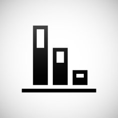 Bar Graph icon on a white background N132