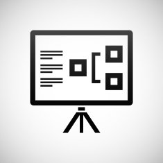 Presentation icon on a white background N16