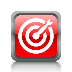 Target icon on a square button N37