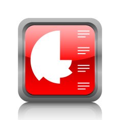 Coxcomb Chart icon on a square button N21
