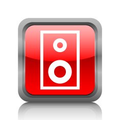 Audio Speaker icon on a square button N7