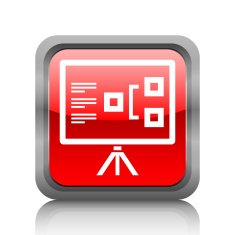 Presentation icon on a square button N11