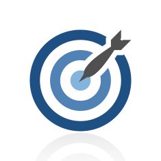 Target icon on a white background N55