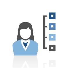 Businesswoman icon on a white background N36