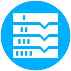 Flowchart icon on a round button N157