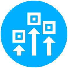 Logistics icon on a round button N64