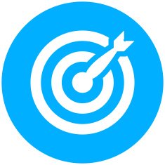 Target icon on a round button N82