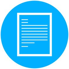 Document icon on a round button N132