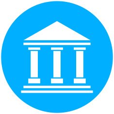 Bank icon on a round button N87