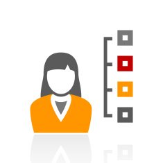 Businesswoman icon on a white background N37
