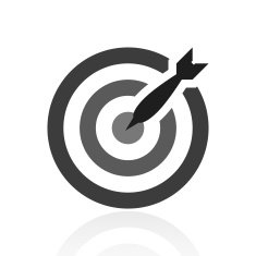 Target icon on a white background N57