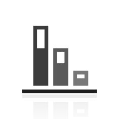 Bar Graph icon on a white background N138