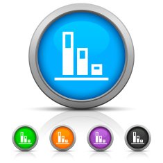 Bar Graph icon on round buttons N42