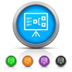 Presentation icon on round buttons N6